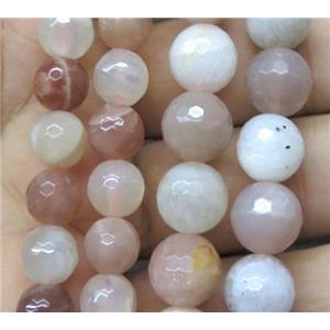 faceted round sunstone beads, approx 12mm dia