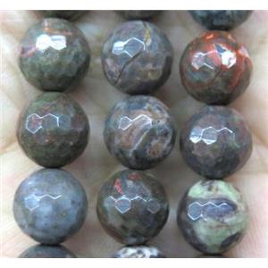 faceted round Ocean Jasper beads, approx 12mm dia