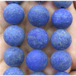 round matte lapis lazuli beads, blue, approx 4mm dia