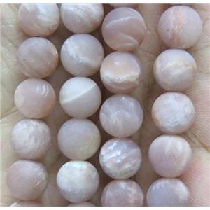 matte round Sunstone beads, approx 12mm dia