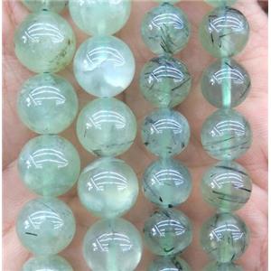round green Prehnite Beads, approx 6mm dia