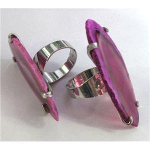 purple agate stone Ring , approx 20-40mm