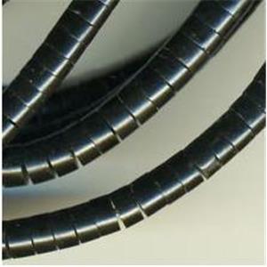 black synthetic Turquoise heishi beads, 3x10mm