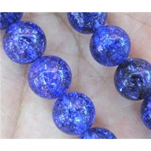 round lavender Crackle Crystal beads, approx 8mm dia, 48pcs per st
