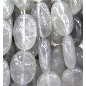 natural cloudy quartz beads, oval, approx 25x35mm