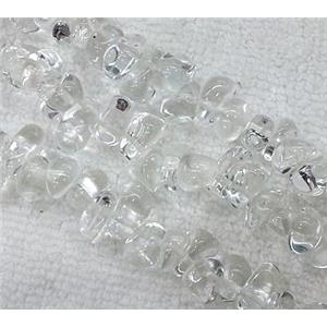 clear quartz bead, erose, 7x12mm, 16 inchlength, AA grade