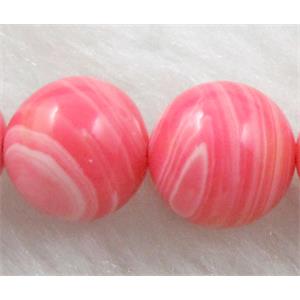 red stripe Gemstone bead, Round, 10mm dia, 40pcs per st