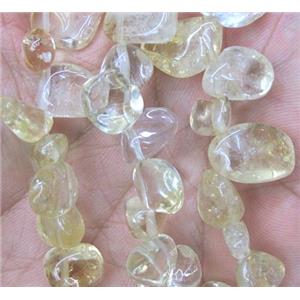 citrine beads chips, freeform, approx 8-15mm, 15.5 inches