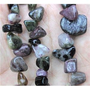 tourmaline beads chips, freeform, approx 8-15mm, 15.5 inches