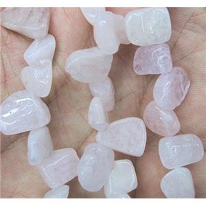 Morganite Stone beads chip, freeform, approx 8-15mm, 15.5 inches