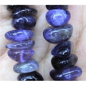 purple fluorite beads, chips, freeform, approx 8-15mm, 15.5 inches