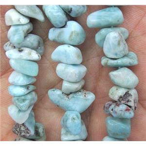 Larimar chip beads, freeform, approx 6-8mm, 15.5 inches