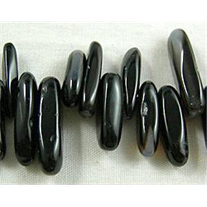 Black Onyx beads, Chip, 5x11-21mm