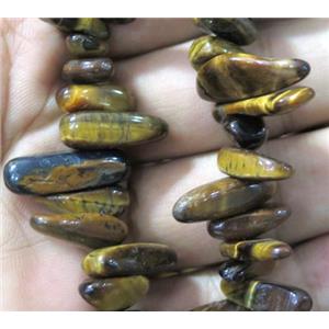tiger eye bead, chips, freeform, approx 15-30mm, 15.5inches