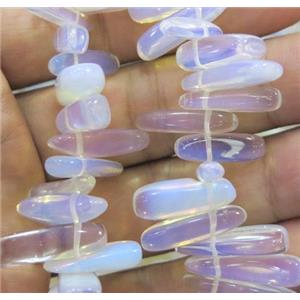 white opalite bead, chips, freeform, approx 15-30mm, 15.5inches