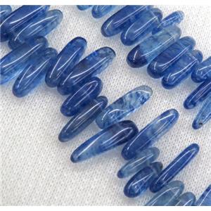 blue watermelon crystal quartz beads, chip stick, freeform, approx 12-25mm, 15.5 inches