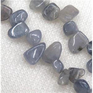 blue tourmaline chips bead, freeform, approx 6-10mm, 15.5 inches