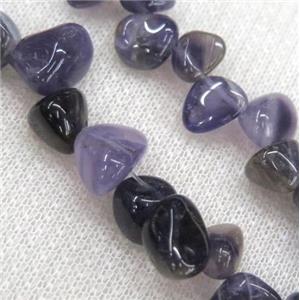 Amethyst chip beads, freeform, purple, approx 6-10mm, 15.5 inches
