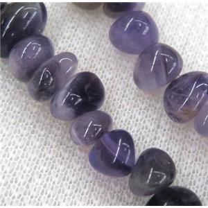 Amethyst bead chip, freeform, purple, approx 6-10mm, 15.5 inches