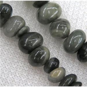 Seraphinite chip beads, freeform, approx 6-10mm, 15.5 inches