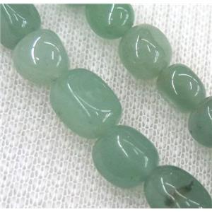 green aventurine chips bead, freeform, approx 6-10mm, 15.5 inches