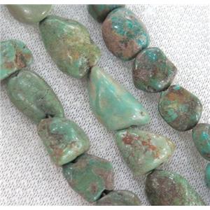 natural turquoise chip beads, freeform, approx 10-18mm