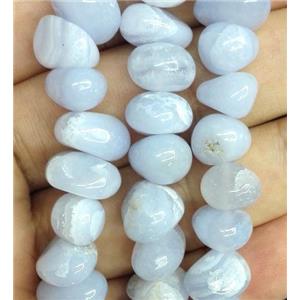 blue lace agate beads chip, approx 8-12mm