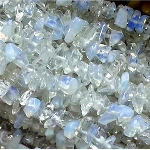 Opalite stone chips bead, freeform, approx 3-6mm, 32 inchlength