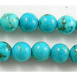 Chalky Turquoise beads, Round, 5.5mm dia,75pcs per st