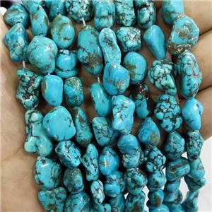turquoise bead chip, freeform, approx 8-16mm