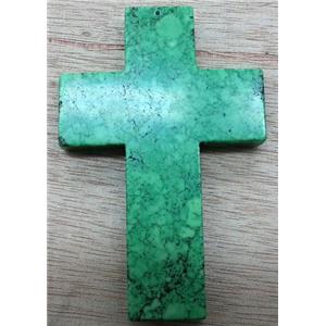 Cross Turquoise Pendant, stability, 40x60mm