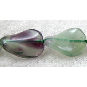 Natural Twist Leaf Gemstone bead, 13x18mm, 22pcs per st