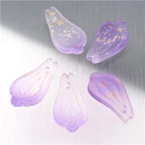 purple matte jadeite glass petal beads, approx 10-19mm