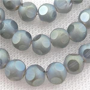 round Crystal Glass Beads, matte, approx 8mm, 72pcs per st