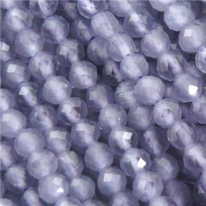 purple Cat eye stone Beads, faceted round, approx 3mm