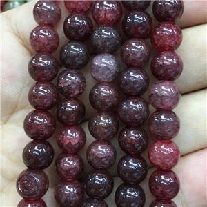 Crackle Glass round Beads, approx 12mm dia