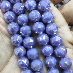 purple Jadeite Glass Beads, faceted round, approx 10mm, 72pcs per st