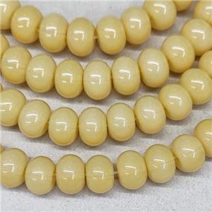 Jadeite Glass Rondelle Beads, approx 10mm, 50pcs per st