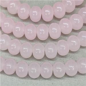 Pink Jadeite Glass Rondelle Beads, approx 10mm, 50pcs per st