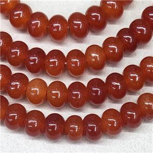 Jadeite Glass Rondelle Beads Red, approx 10mm, 50pcs per st