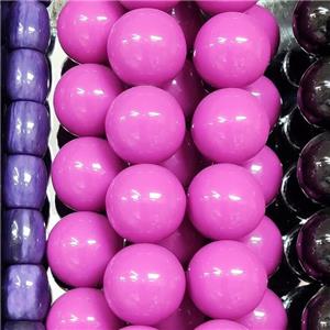 Hotpink Resin Beads Smooth Round, approx 18mm dia