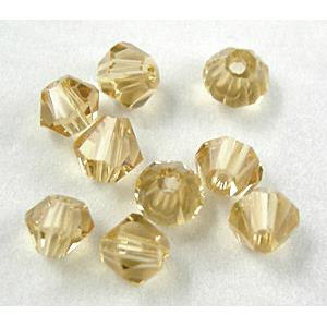 Chinese Crystal Beads, silver Champagne, 4mm