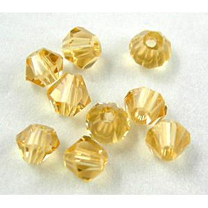 Chinese Crystal Beads, Gold Champagne, 4mm