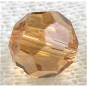 Chinese Crystal Beads, Faceted Round, Gold champagne, 10mm dia