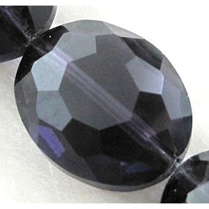 Crystal Glass Beads, faceted, Deep purple, 16x20mm, 18pcs per st