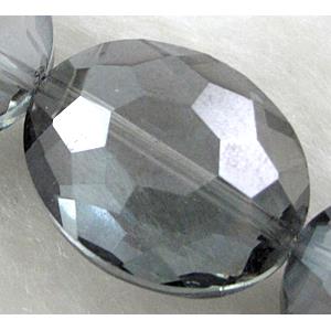 Crystal Glass Beads,  faceted, Gray, 16x20mm, 18pcs per st