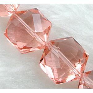 Crystal Glass Beads,  faceted, 16mm dia, 40pcs per st