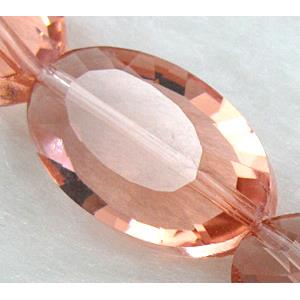 Crystal Glass Beads, faceted, rose, 13x21mm, 20pcs per st