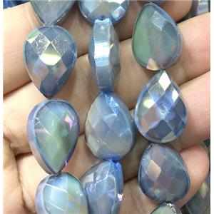 chinese crystal glass bead, faceted teardrop, approx 13x18mm, 36pcs per st