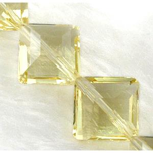 Crystal Glass Beads, faceted, 18x18mm, 20pcs per st
